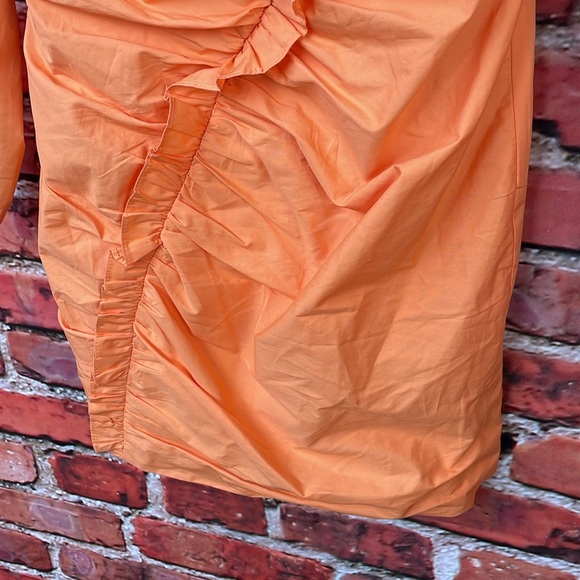 Orange Elliatt Ruffled Long Sleeve Bodycon Zya Mini Dress - Picture 5 of 15